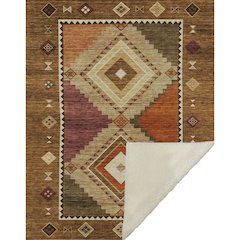 Premium Machine Washable ASB177 Brown 50" x 70" Sherpa Throw Blanket