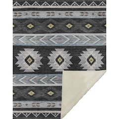Premium Machine Washable ASB178 Midnight 50" x 70" Sherpa Throw Blanket