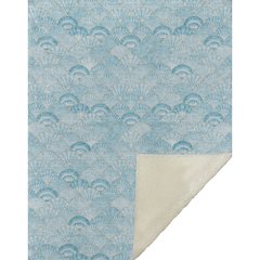 Premium Machine Washable ASB181 Aqua 50" x 70" Sherpa Throw Blanket