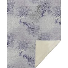 Premium Machine Washable ASB182 Purple 50" x 70" Sherpa Throw Blanket