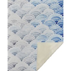 Premium Machine Washable ASB184 Blue 50" x 70" Sherpa Throw Blanket