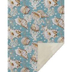 Premium Machine Washable ASB185 Aqua 50" x 70" Sherpa Throw Blanket