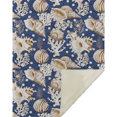 Premium Machine Washable ASB185 Blue 50" x 70" Sherpa Throw Blanket
