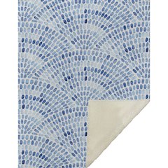 Premium Machine Washable ASB186 Blue 50" x 70" Sherpa Throw Blanket