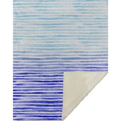Premium Machine Washable ASB187 Blue 50" x 70" Sherpa Throw Blanket