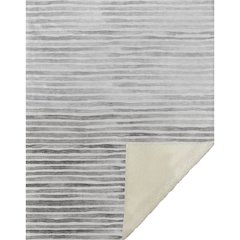 Premium Machine Washable ASB187 Gray 50" x 70" Sherpa Throw Blanket