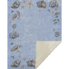 Premium Machine Washable ASB188 Blue 50" x 70" Sherpa Throw Blanket
