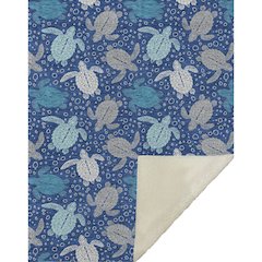 Premium Machine Washable ASB192 Blue 50" x 70" Sherpa Throw Blanket