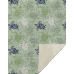 Premium Machine Washable ASB192 Green 50" x 70" Sherpa Throw Blanket
