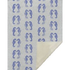Premium Machine Washable ASB194 Blue 50" x 70" Sherpa Throw Blanket