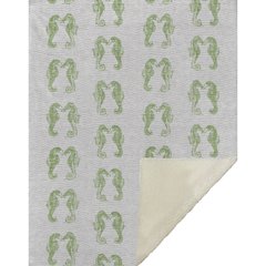 Premium Machine Washable ASB194 Green 50" x 70" Sherpa Throw Blanket