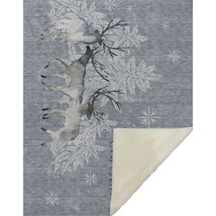 Premium Machine Washable ASB213 Ash 50" x 70" Sherpa Throw Blanket