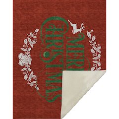Premium Machine Washable ASB217 Ruby 50" x 70" Sherpa Throw Blanket