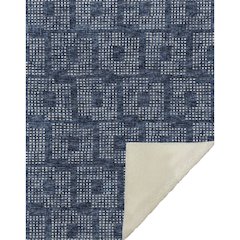 Premium Machine Washable ASB33 Blue 50" x 70" Sherpa Throw Blanket