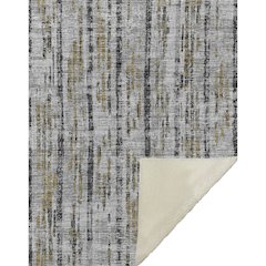 Premium Machine Washable ASB39 Silver 50" x 70" Sherpa Throw Blanket