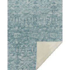 Premium Machine Washable ASB40 Blue 50" x 70" Sherpa Throw Blanket