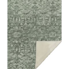 Premium Machine Washable ASB40 Green 50" x 70" Sherpa Throw Blanket