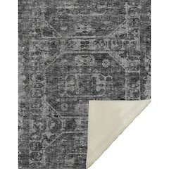 Premium Machine Washable ASB41 Black 50" x 70" Sherpa Throw Blanket