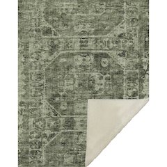 Premium Machine Washable ASB41 Olive 50" x 70" Sherpa Throw Blanket