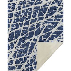 Premium Machine Washable ASB501 Navy 50" x 70" Sherpa Throw Blanket