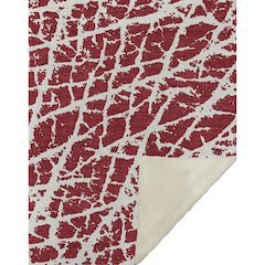 Premium Machine Washable ASB501 Red 50" x 70" Sherpa Throw Blanket