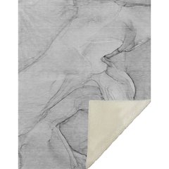 Premium Machine Washable ASB502 Gray 50" x 70" Sherpa Throw Blanket