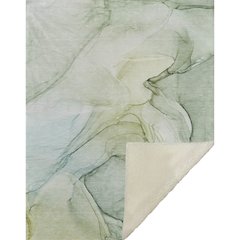 Premium Machine Washable ASB502 Green 50" x 70" Sherpa Throw Blanket