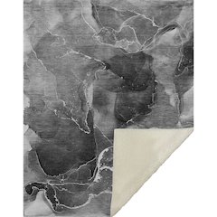 Premium Machine Washable ASB503 Gray 50" x 70" Sherpa Throw Blanket