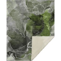 Premium Machine Washable ASB503 Green 50" x 70" Sherpa Throw Blanket