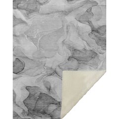 Premium Machine Washable ASB504 Gray 50" x 70" Sherpa Throw Blanket