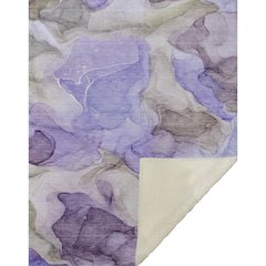 Premium Machine Washable ASB504 Purple 50" x 70" Sherpa Throw Blanket
