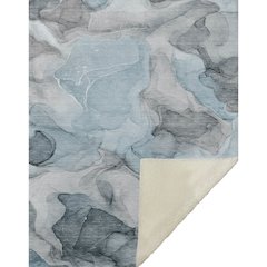 Premium Machine Washable ASB504 Teal 50" x 70" Sherpa Throw Blanket