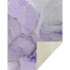 Premium Machine Washable ASB506 Purple 50" x 70" Sherpa Throw Blanket