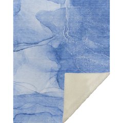 Premium Machine Washable ASB507 Blue 50" x 70" Sherpa Throw Blanket
