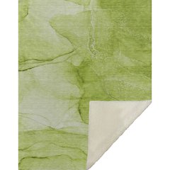 Premium Machine Washable ASB507 Green 50" x 70" Sherpa Throw Blanket