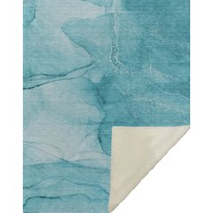 Premium Machine Washable ASB507 Teal 50" x 70" Sherpa Throw Blanket