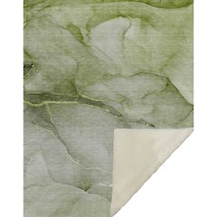 Premium Machine Washable ASB508 Olive 50" x 70" Sherpa Throw Blanket