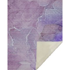 Premium Machine Washable ASB511 Purple 50" x 70" Sherpa Throw Blanket