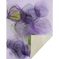 Premium Machine Washable ASB513 Purple 50" x 70" Sherpa Throw Blanket
