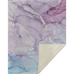 Premium Machine Washable ASB516 Purple 50" x 70" Sherpa Throw Blanket