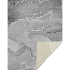 Premium Machine Washable ASB517 Gray 50" x 70" Sherpa Throw Blanket