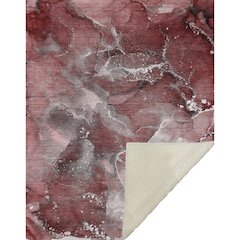 Premium Machine Washable ASB518 Merlot 50" x 70" Sherpa Throw Blanket