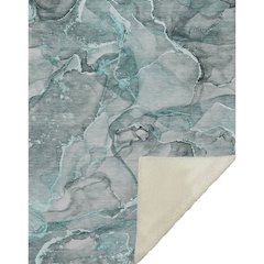 Premium Machine Washable ASB519 Teal 50" x 70" Sherpa Throw Blanket