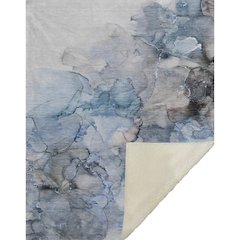 Premium Machine Washable ASB520 Blue 50" x 70" Sherpa Throw Blanket