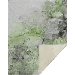Premium Machine Washable ASB520 Green 50" x 70" Sherpa Throw Blanket