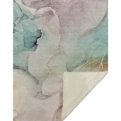 Premium Machine Washable ASB521 Teal 50" x 70" Sherpa Throw Blanket