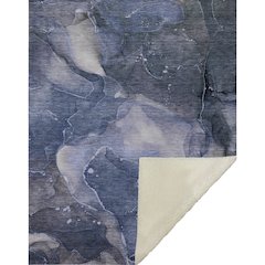 Premium Machine Washable ASB522 Blue 50" x 70" Sherpa Throw Blanket