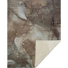 Premium Machine Washable ASB522 Brown 50" x 70" Sherpa Throw Blanket
