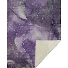 Premium Machine Washable ASB522 Purple 50" x 70" Sherpa Throw Blanket