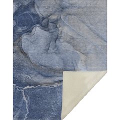 Premium Machine Washable ASB524 Navy 50" x 70" Sherpa Throw Blanket